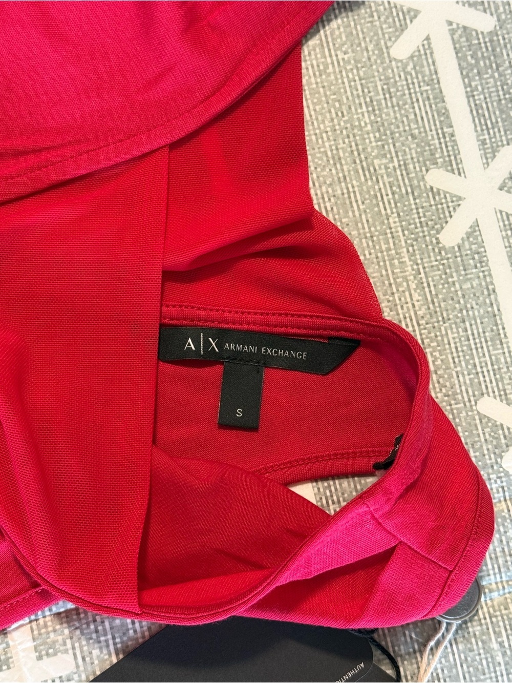 Armani Exchange A|X Red Liquorice Sleeveless V-Neck Top - Picture 5 of 10